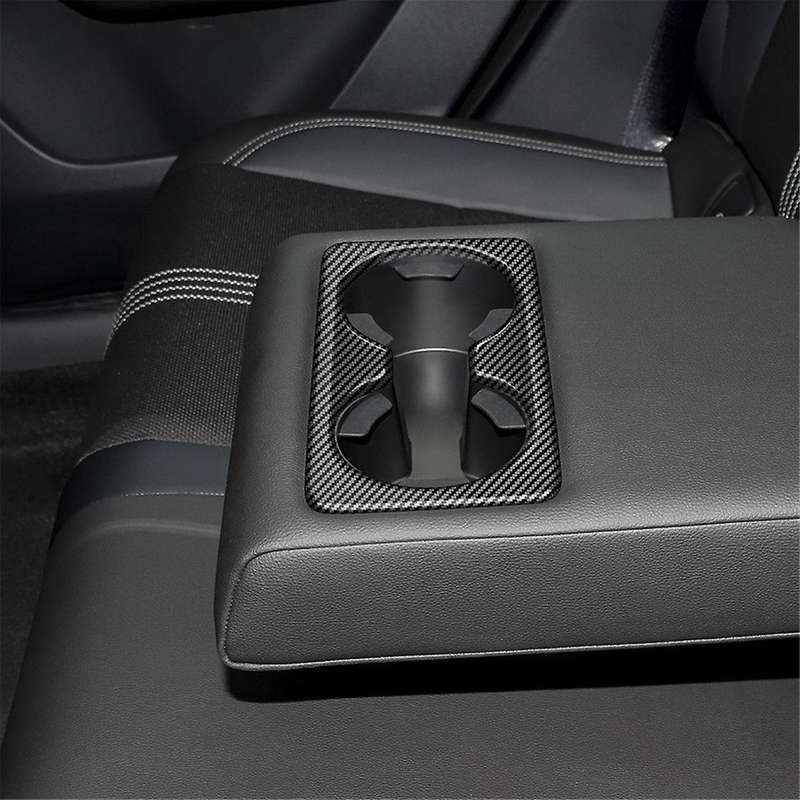 for -50 CX50 2023 US Version Car Carbon Fiber Rear Back Seat Water Cup Holder Panel Trim Frame