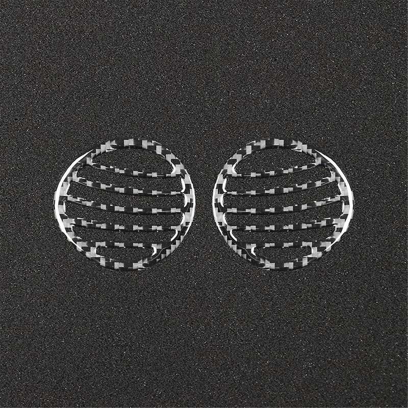 for 500 2012-2015 Soft Carbon Fiber Car Dashboard Air Outlet Vent Cover Trim Sticker Interior Acces