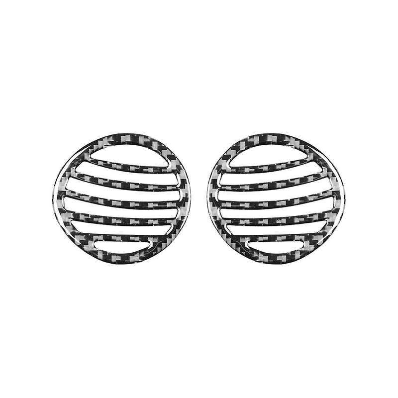 for 500 2012-2015 Soft Carbon Fiber Car Dashboard Air Outlet Vent Cover Trim Sticker Interior Acces