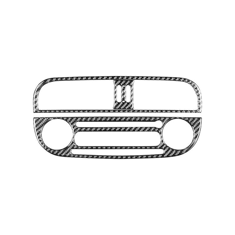 for 500 2012-2015 Soft Carbon Fiber Car Center Control Cover Radio CD Trim Sticker Interior Accessor