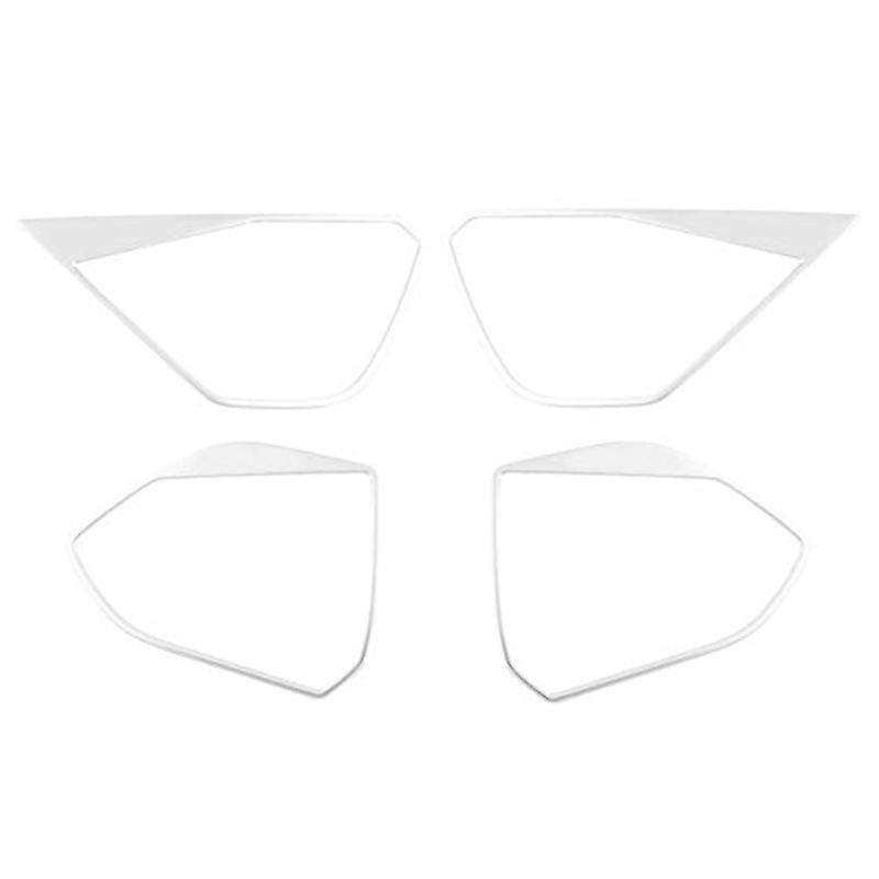 for 5008 Accessories Stainless Steel Car Door Speaker Decorative Ring Cover Interior Chrome(Silver)