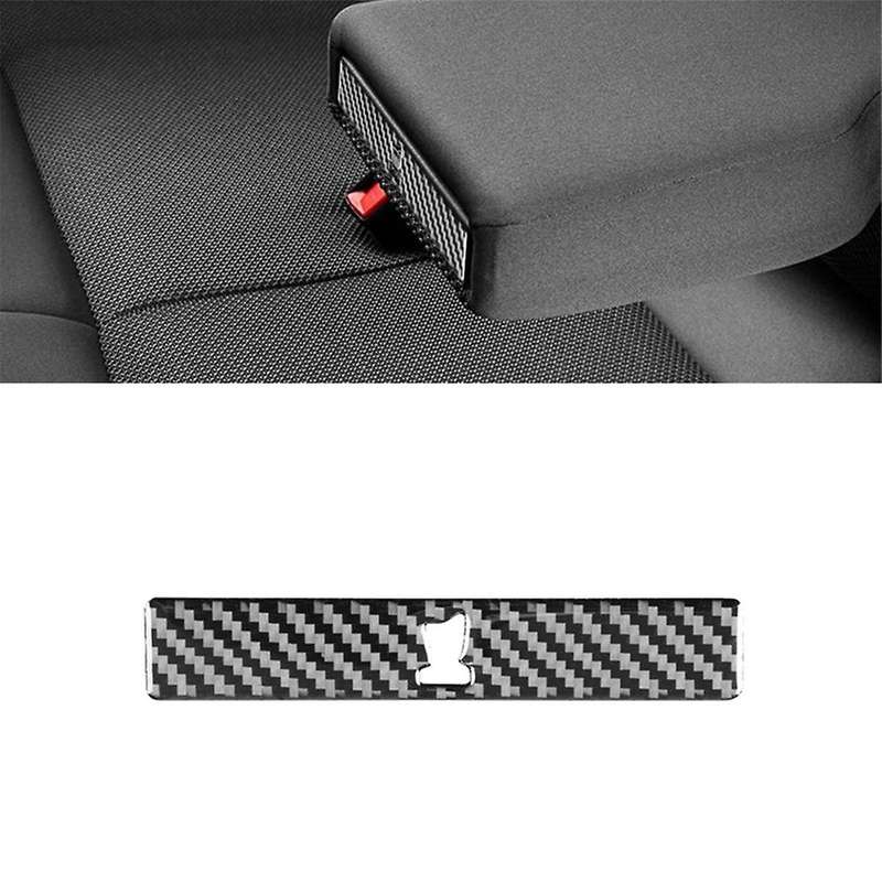 for 500L 2014-2017 Soft Carbon Fiber Car Armrest Box Frame Cover Trim Sticker Interior Accessories