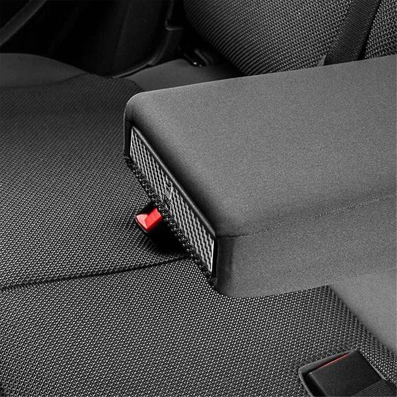 for 500L 2014-2017 Soft Carbon Fiber Car Armrest Box Frame Cover Trim Sticker Interior Accessories