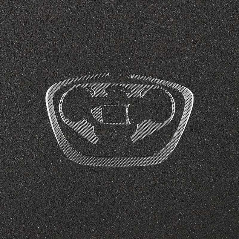 for 500L 2014-2017 Soft Carbon Fiber Car Console AC Switch Cover Panel Trim Sticker Interior Accesso