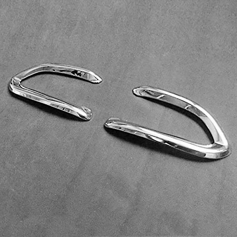 for 500X 2017-2018 ABS Chrome Front Fog Light Lamp Cover Garnish Strip Eyebrow Cover Trim