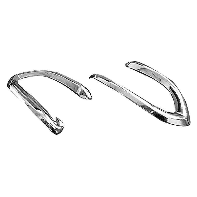 for 500X 2017-2018 ABS Chrome Front Fog Light Lamp Cover Garnish Strip Eyebrow Cover Trim