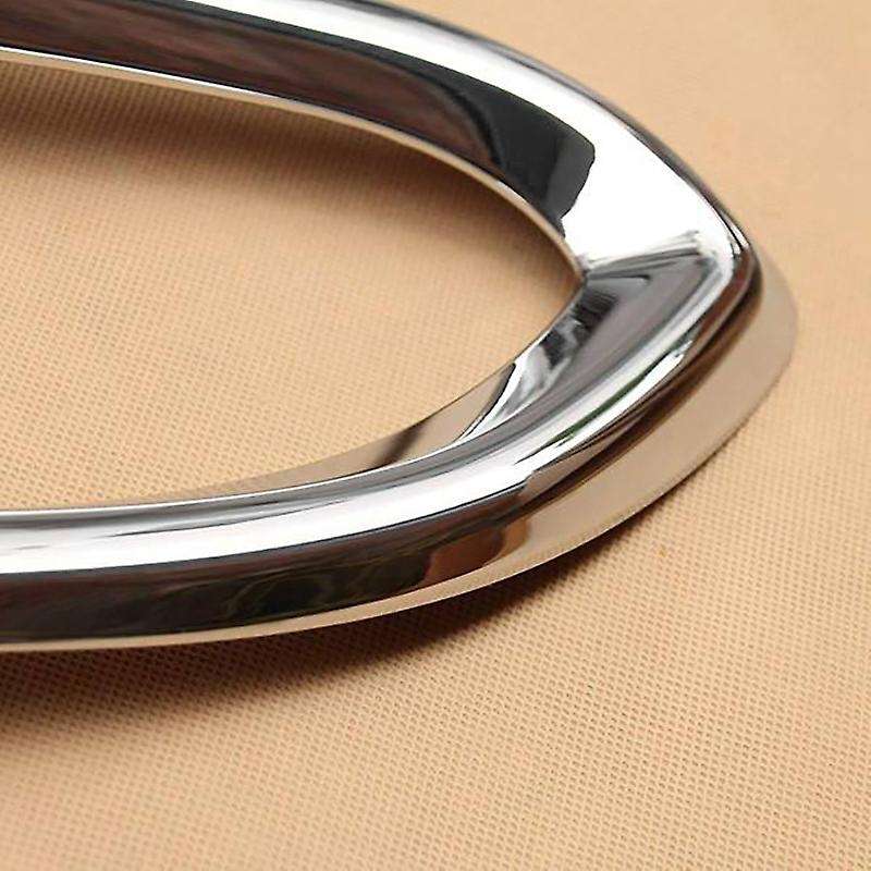 for 500X 2017-2018 ABS Chrome Front Fog Light Lamp Cover Garnish Strip Eyebrow Cover Trim