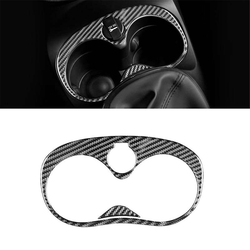 for 500L 2014-2017 Soft Carbon Fiber Car Central Control Cup Holder Cover Trim Sticker Interior Acce