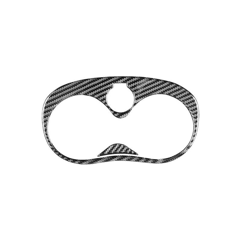for 500L 2014-2017 Soft Carbon Fiber Car Central Control Cup Holder Cover Trim Sticker Interior Acce