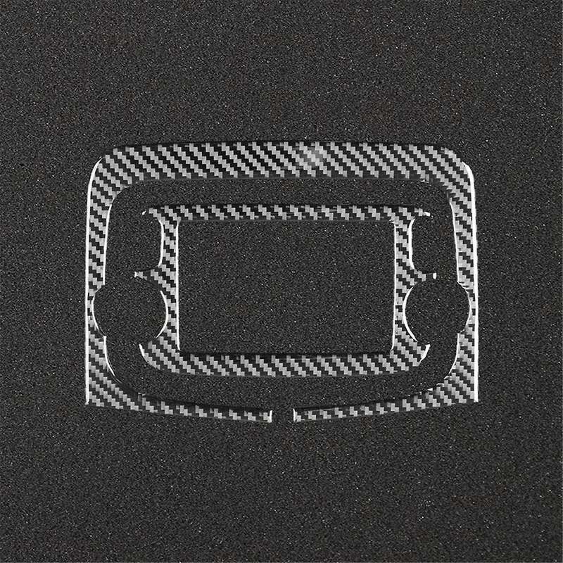 for 500L 2014-2017 Soft Carbon Fiber Car Central Control Navigation Frame Cover Trim Sticker Interio