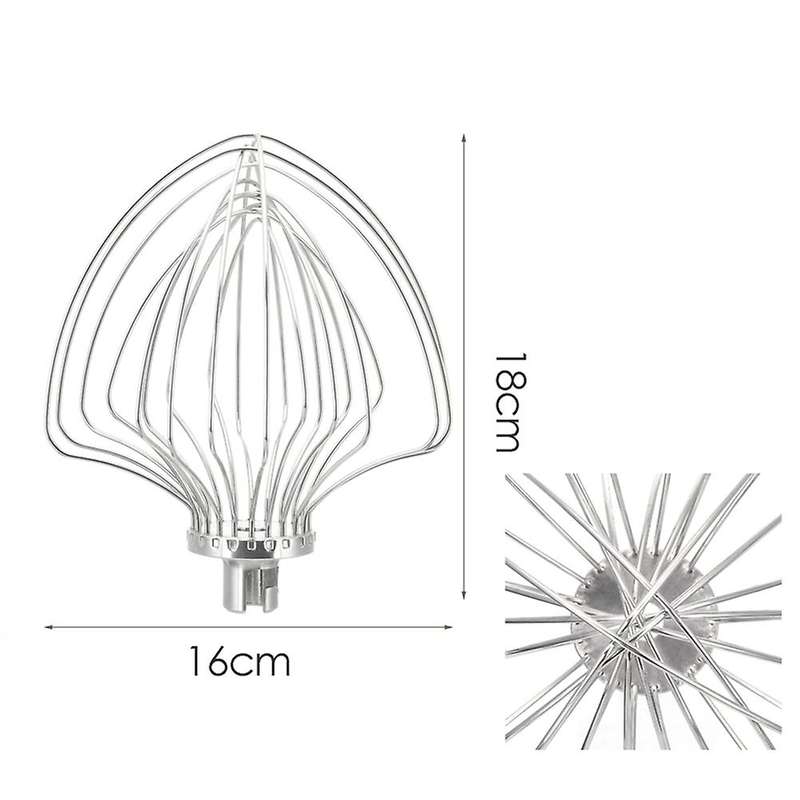 for 5K7EW Wire Whip Replacement for Kitchen KA 7QT 5KSM7580X 5KSM7586P 5KSM7990 5KSM8990 Mixer Machi