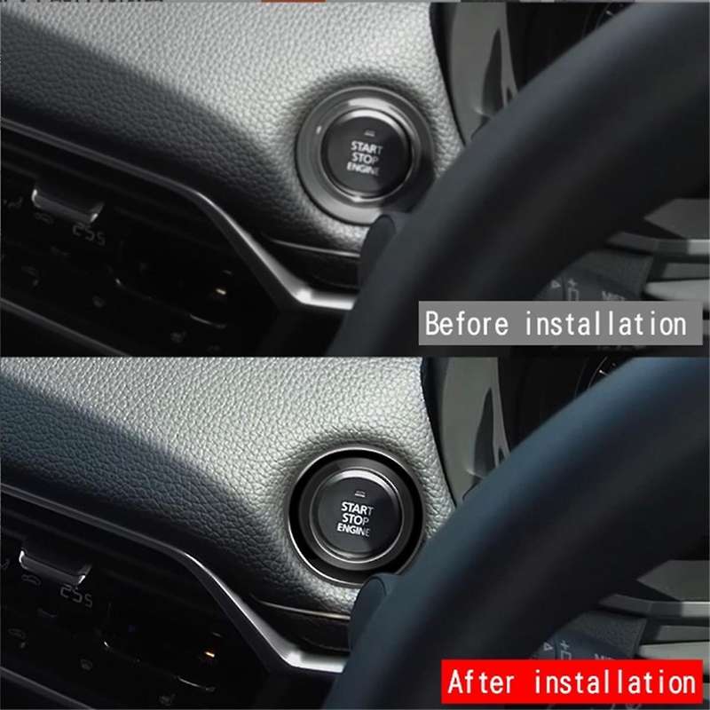 for -60 2022 2023 Car Start Stop Engine Push Button Cover Ring Cover Sticker Interior Accessories A