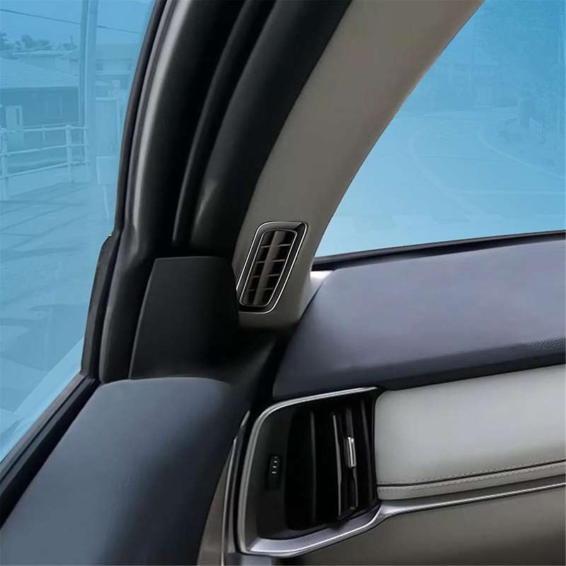 for -60 2022 2023 RHD Gloss Black Car a Pillar Air Conditioning Outlet Decorative Frame Sticker Acce