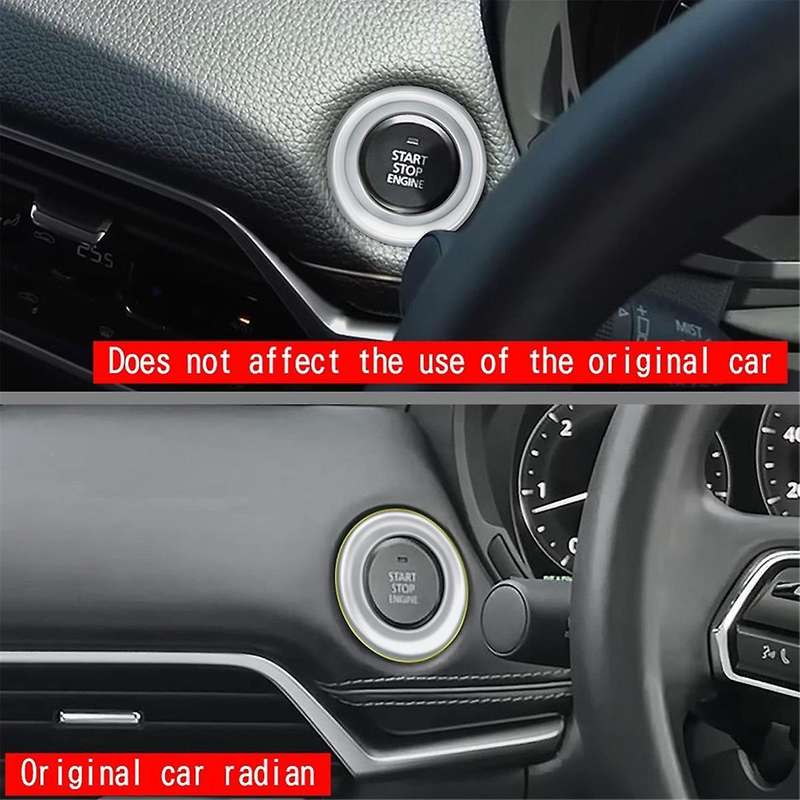 for -60 2022 2023 Car Start Stop Engine Push Button Cover Ring Cover Sticker Interior Accessories B
