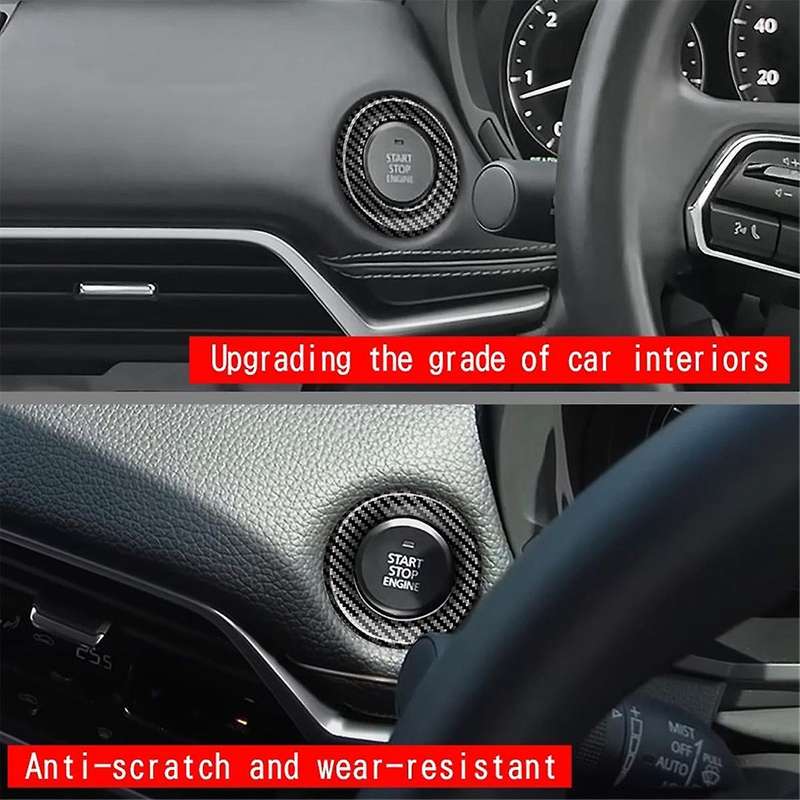 for -60 2022 2023 Car Start Stop Engine Push Button Cover Ring Cover Sticker Interior Accessories C