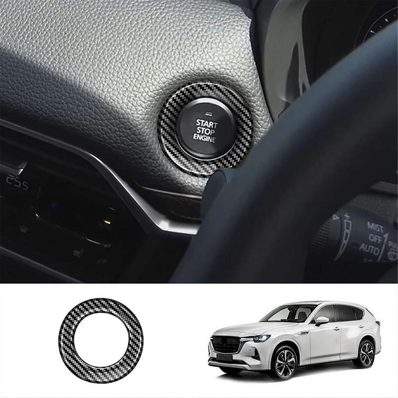 for -60 2022 2023 Car Start Stop Engine Push Button Cover Ring Cover Sticker Interior Accessories C