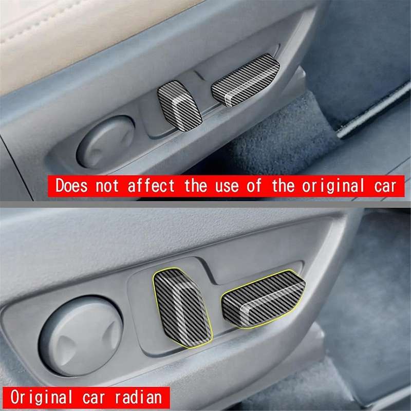 for -60 2022 2023 RHD Main Driver Seat Adjustment Button Trim Frame Interior Trim Accessories Carbon