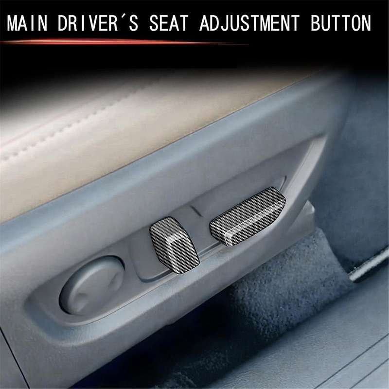 for -60 2022 2023 RHD Main Driver Seat Adjustment Button Trim Frame Interior Trim Accessories Carbon
