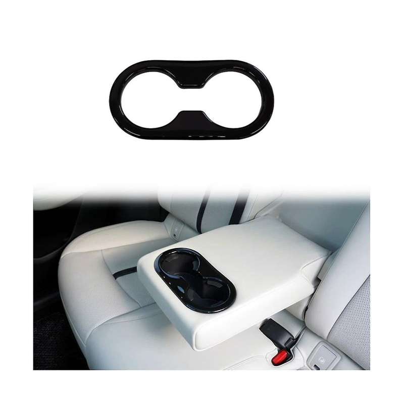 for -60 Cx60 2023 Rear Center Console Row Water Cup Holder Frame Cover Trim Car Accessories,black