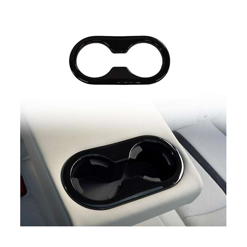 for -60 Cx60 2023 Rear Center Console Row Water Cup Holder Frame Cover Trim Car Accessories,black