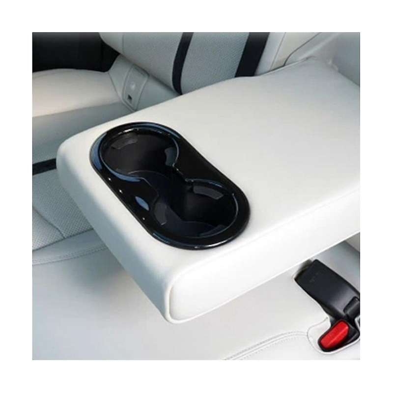 for -60 Cx60 2023 Rear Center Console Row Water Cup Holder Frame Cover Trim Car Accessories,black