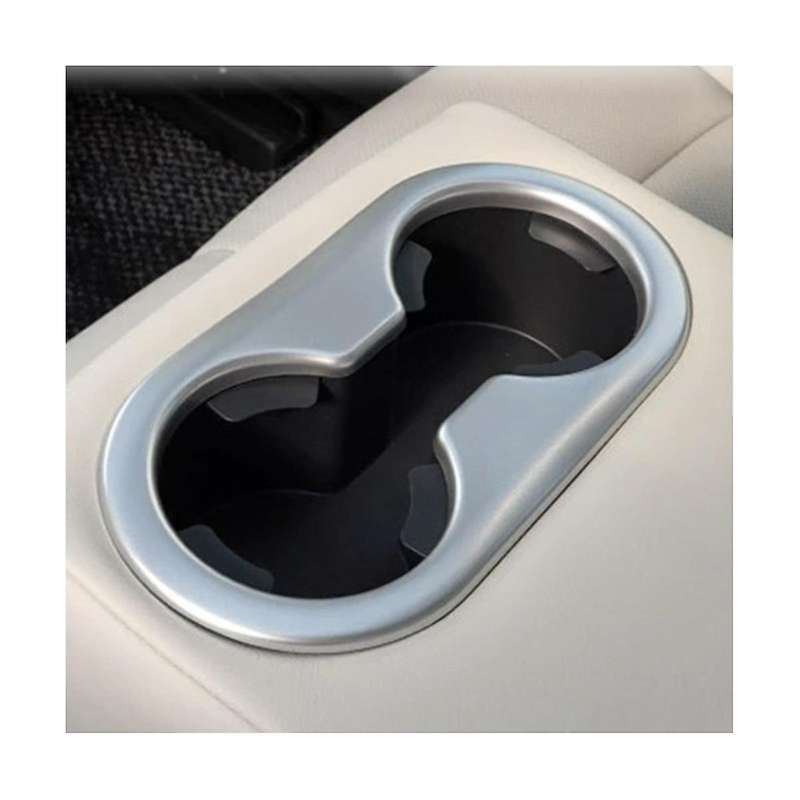 for -60 Cx60 2023 Rear Center Console Row Water Cup Holder Frame Cover Trim Car Accessories,silver