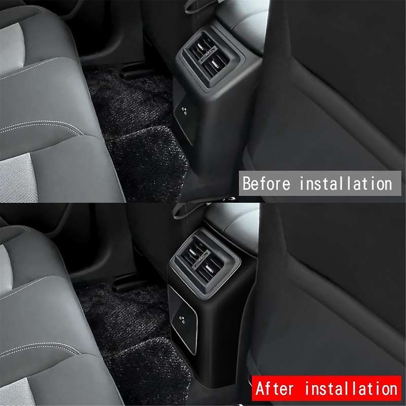 for -60 2022-2023 Rhd Car Rear Air Conditioner Vent Outlet Frame Anti-kick Panel Cover Trim Abs Glos