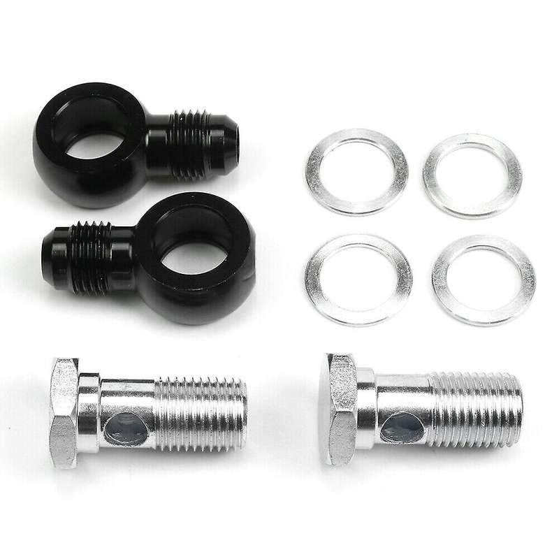 for 6an X 1/4 Npsm Turbo 350 400 700r4 4l60e Transmission 90 Degree Banjo Fittings