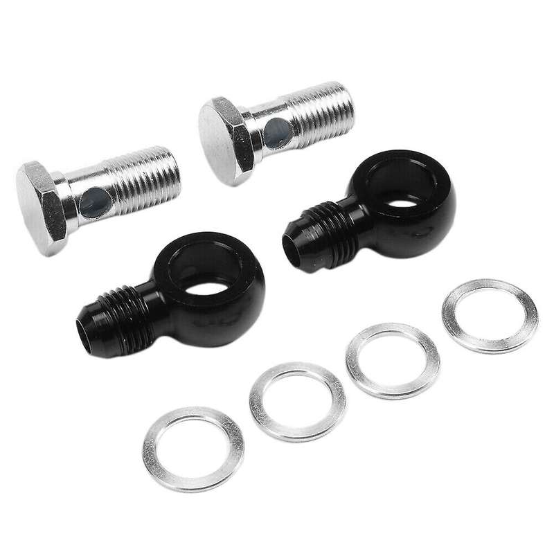 for 6an X 1/4 Npsm Turbo 350 400 700r4 4l60e Transmission 90 Degree Banjo Fittings