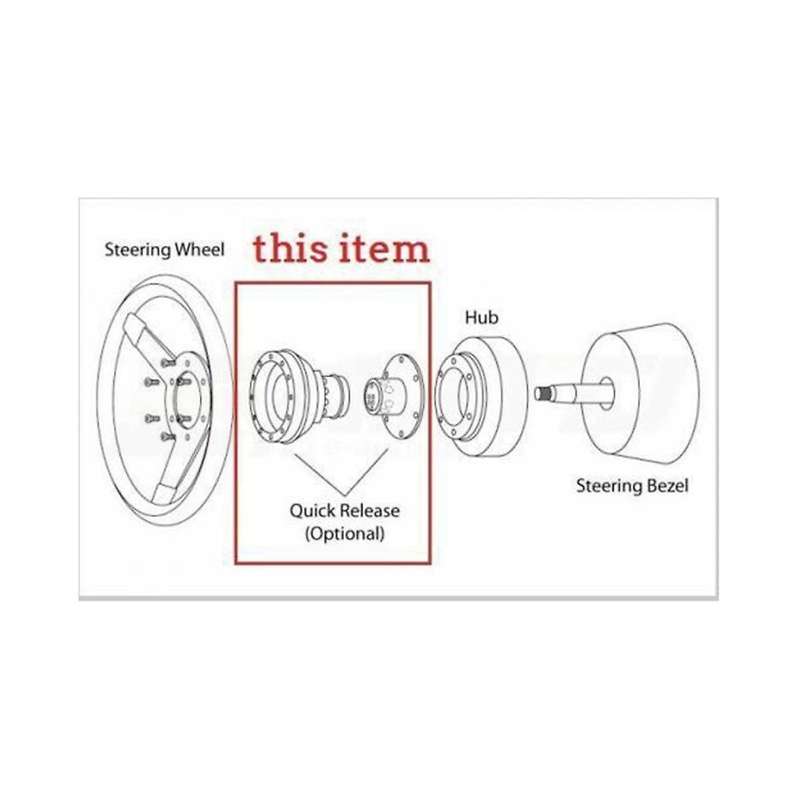 for 6-hole Steering Wheel Hub Steering Wheel Heightening Adapter Universal Steering Wheel Quick Rel