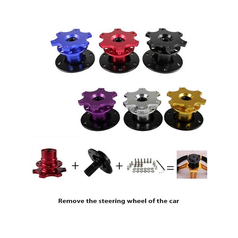 for 6-hole Steering Wheel Hub Steering Wheel Heightening Adapter Universal Steering Wheel Quick Rel