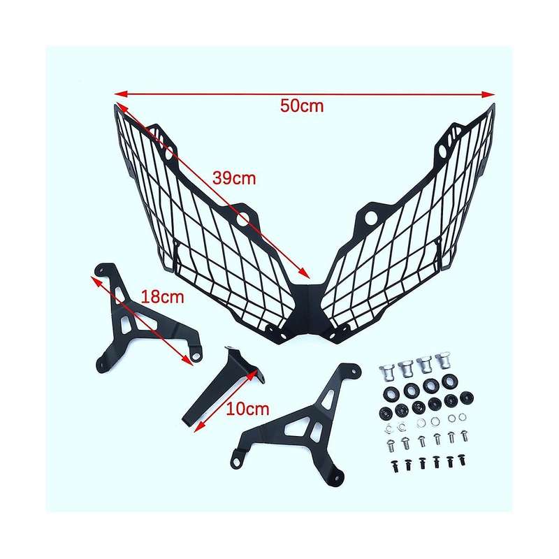 for 650 2015-2020 Headlight Guard Protector Head Light Lamp Mesh Grille Cover Accessories