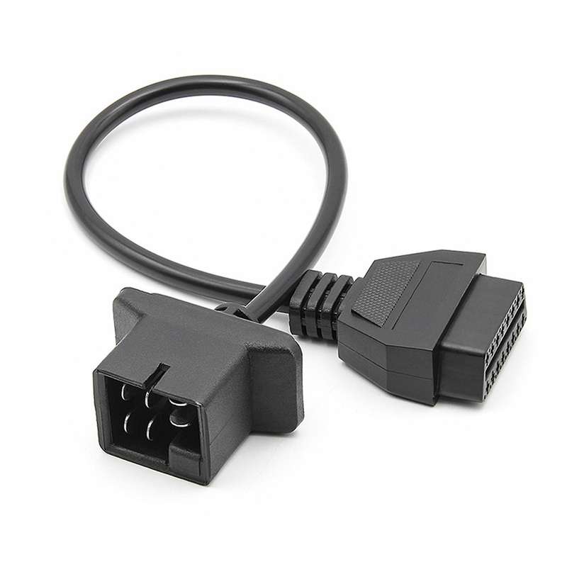 for 6Pin to 16Pin Cable OBD II Diagnostic Interface 6Pin to OBD2 16 Pin Adapter Works for Auto Car V