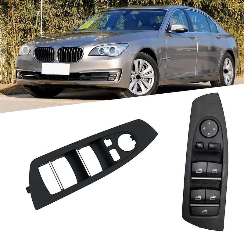 for 7 Series F01 F02 F04 Car Front Right Window Glass Lift Switch Panel Cover Trim Frame Rhd 613192