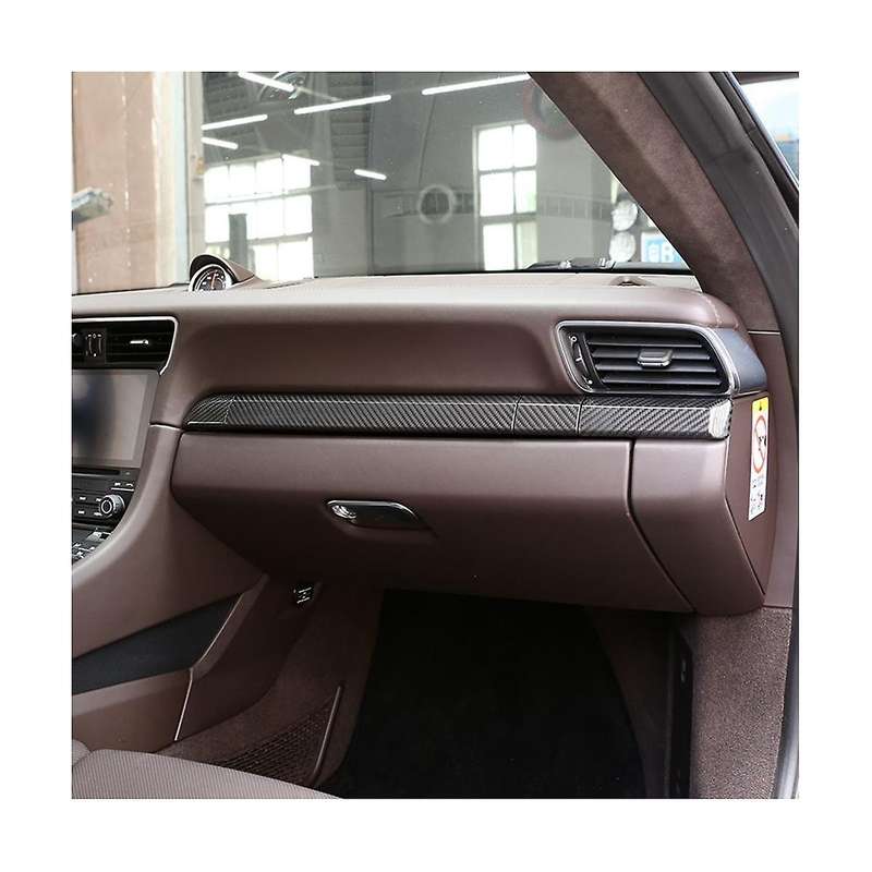 for 718 2011-2018 Dry Carbon Fiber Central Control Instrument Panel Trim Sticker Decoration Car Acce