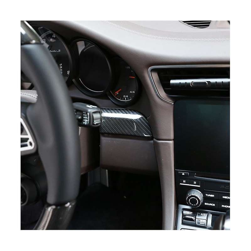 for 718 2011-2018 Dry Carbon Fiber Central Control Instrument Panel Trim Sticker Decoration Car Acce