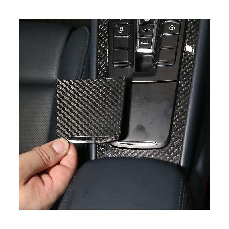 for 718 2012-2019 Dry Carbon Fiber Central Control Storage Box Cover Trim Sticker Decoration Car Ac