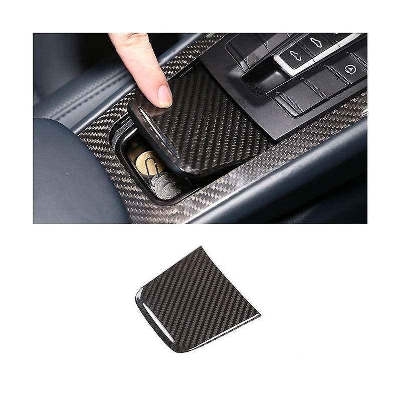 for 718 2012-2019 Dry Carbon Fiber Central Control Storage Box Cover Trim Sticker Decoration Car Ac