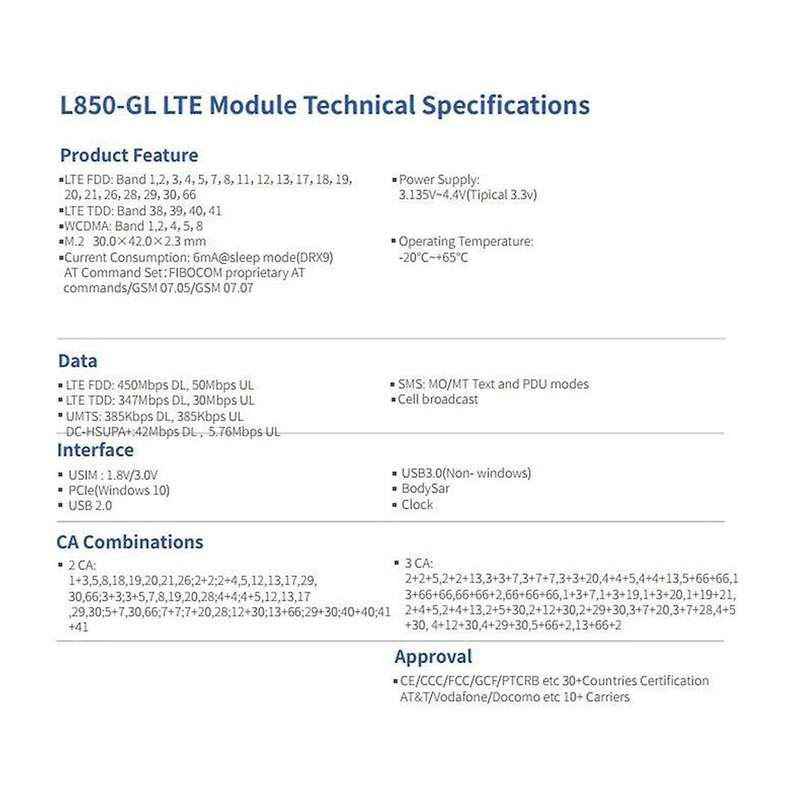 for 830 840 735 745 1040 4G Module L850- LT4210 XMM7360 Multifunction Convenience Module