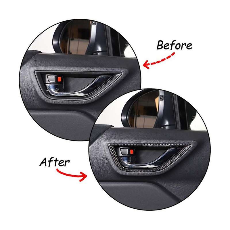for 86 Brz 2022 Carbon Fiber Car Inner Door Handle Decorative Sticker Interior Accessories
