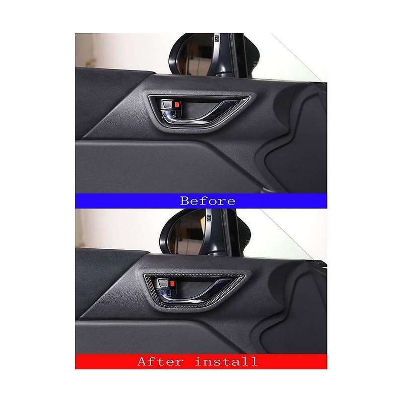 for 86 Brz 2022 Carbon Fiber Car Inner Door Handle Decorative Sticker Interior Accessories