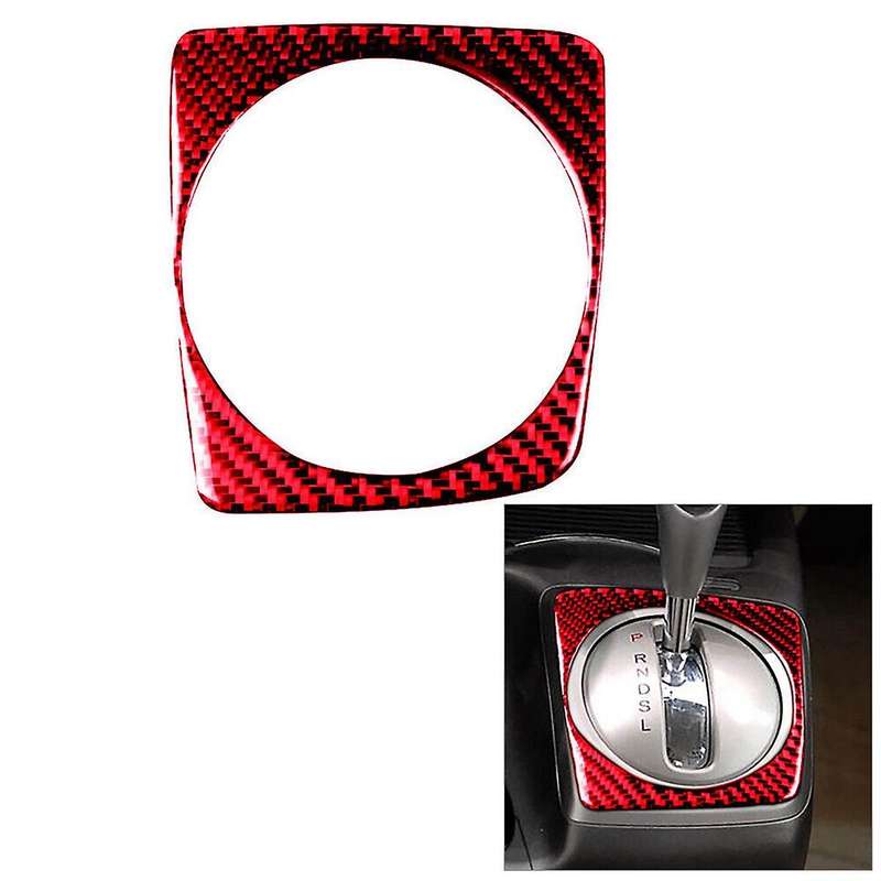 for 8Th 06-11 Red Carbon Fiber Automatic Gear Shift Frame Cover Trim