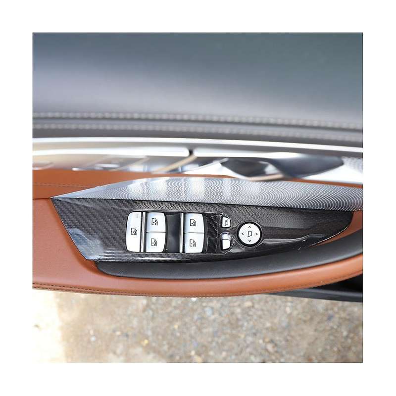 for 8-Series G14 G15 2019-2023 Dry Carbon Fiber Car Window Lift Button Panel Frame Cover Trim Stick