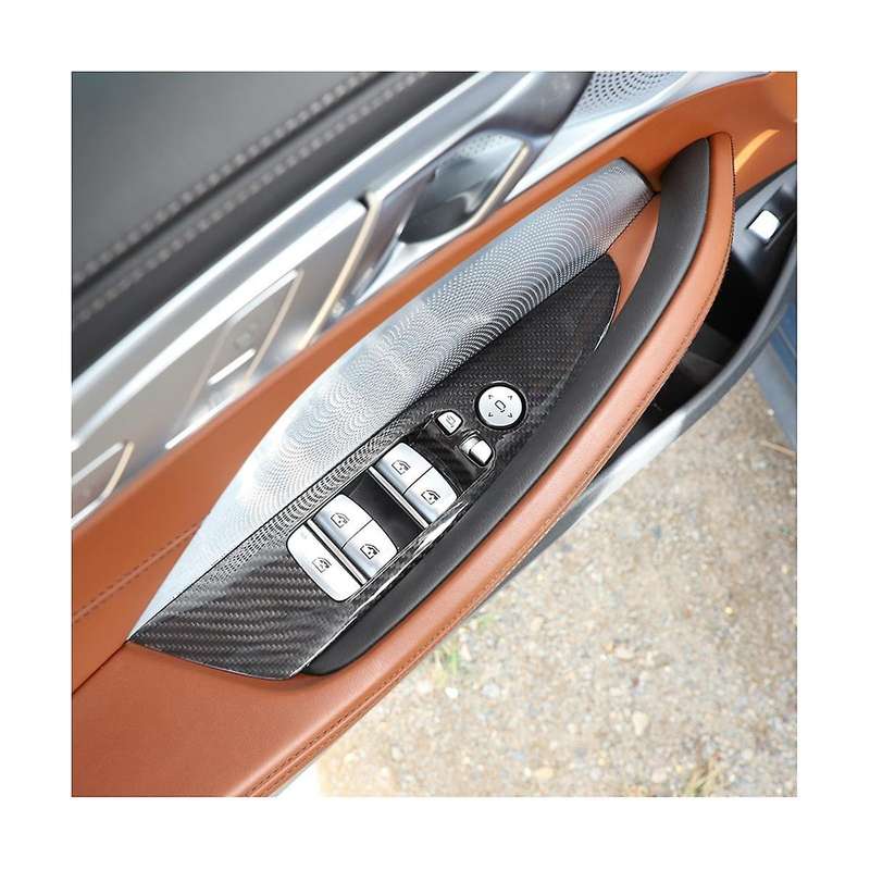 for 8-Series G14 G15 2019-2023 Dry Carbon Fiber Car Window Lift Button Panel Frame Cover Trim Stick