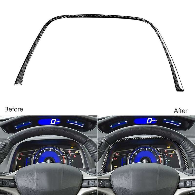 for 8Th Gen 2006-2011 Carbon Fiber Dashboard Instrument Strip Trim