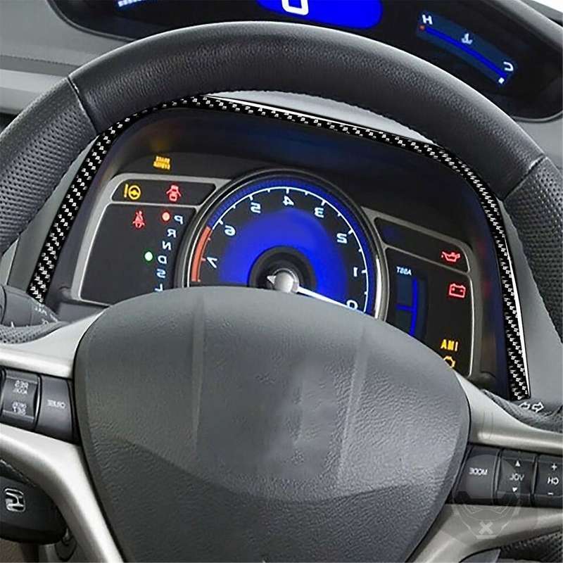 for 8Th Gen 2006-2011 Carbon Fiber Dashboard Instrument Strip Trim