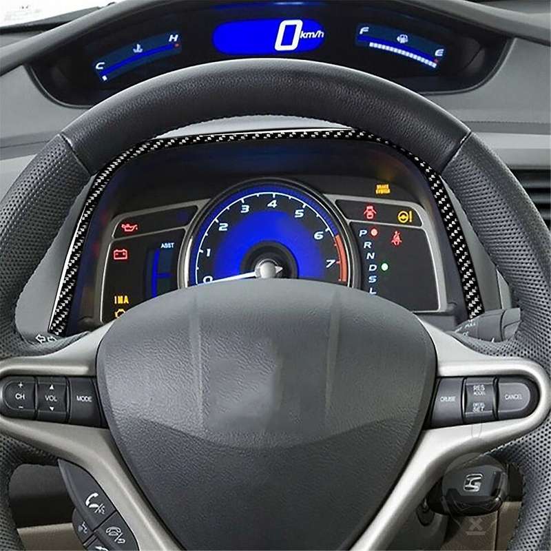for 8Th Gen 2006-2011 Carbon Fiber Dashboard Instrument Strip Trim