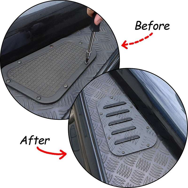 for 90 110 130 2004-2018 Front Bonnet Vents Cover Hood Air Outlet Trim Accessories Aluminum Alloy