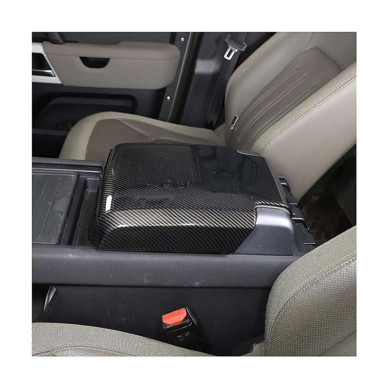 for 90 110 130 2020-2023 Car Center Console Armrest Box Cover Protective Trim (abs Carbon Fiber)