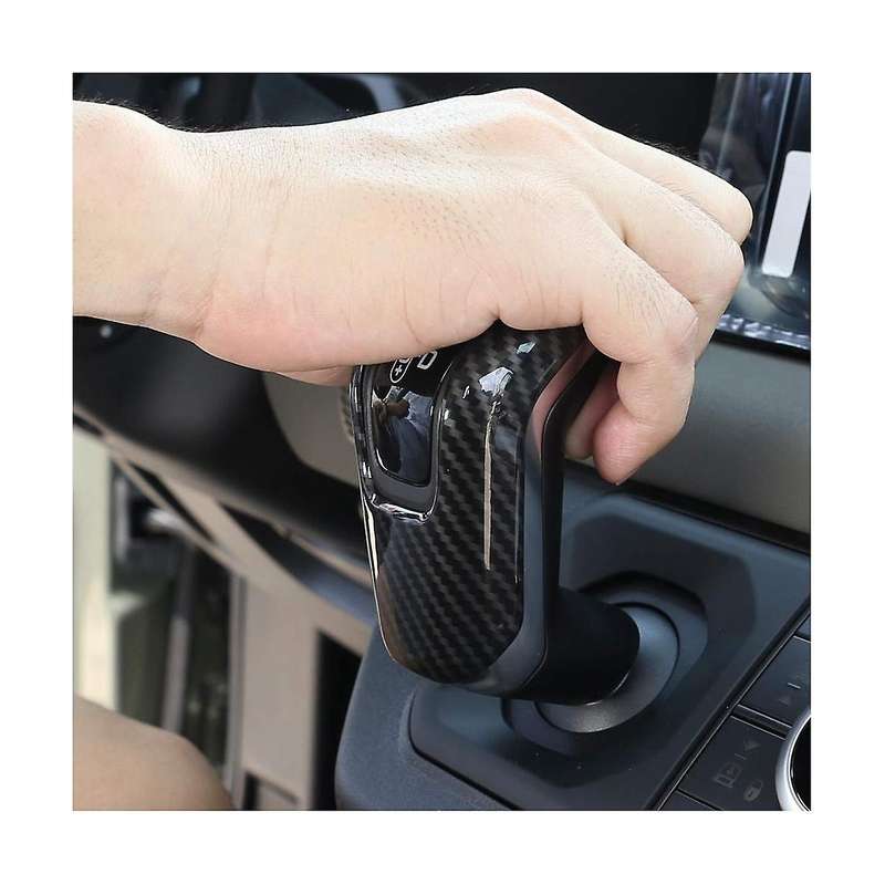 for 90 110 130 2020-2023 Car Gear Shift Head Cover Trim Stickers Accessories (ABS Carbon Fiber)